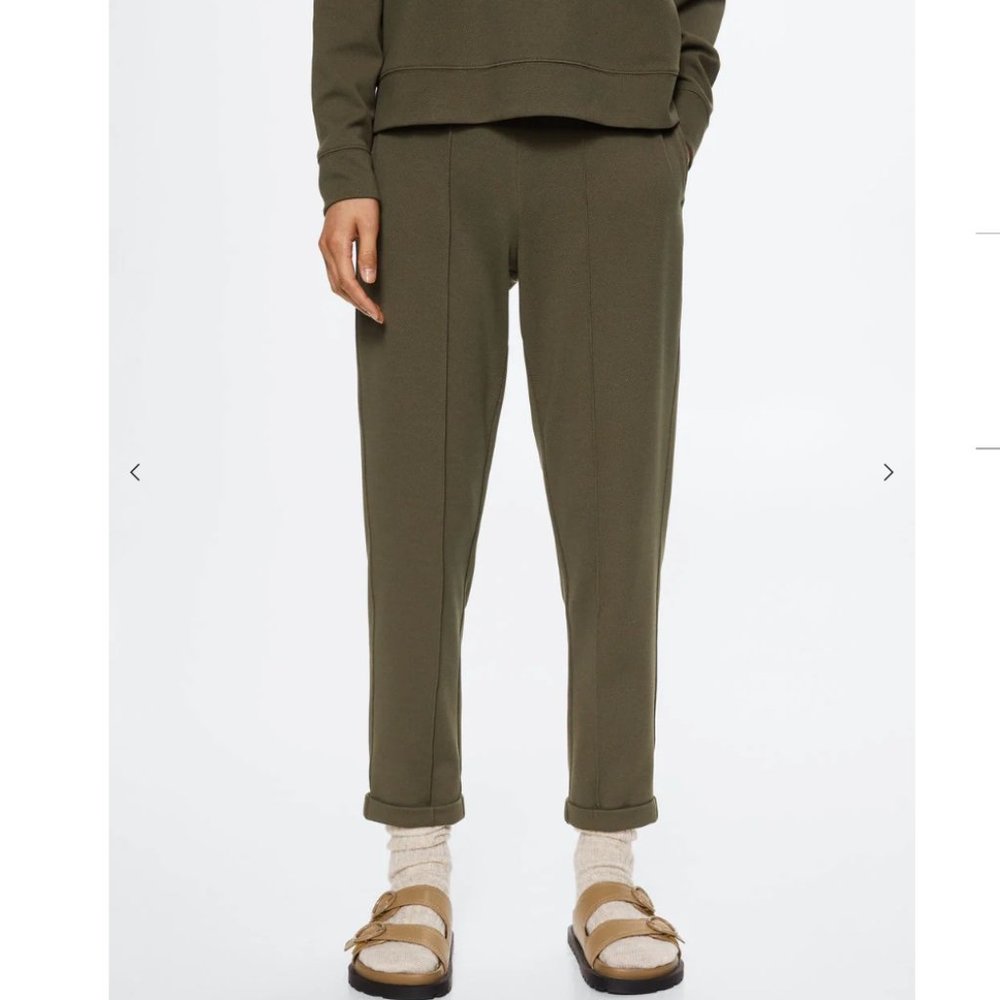 Jogger pants with seam detail